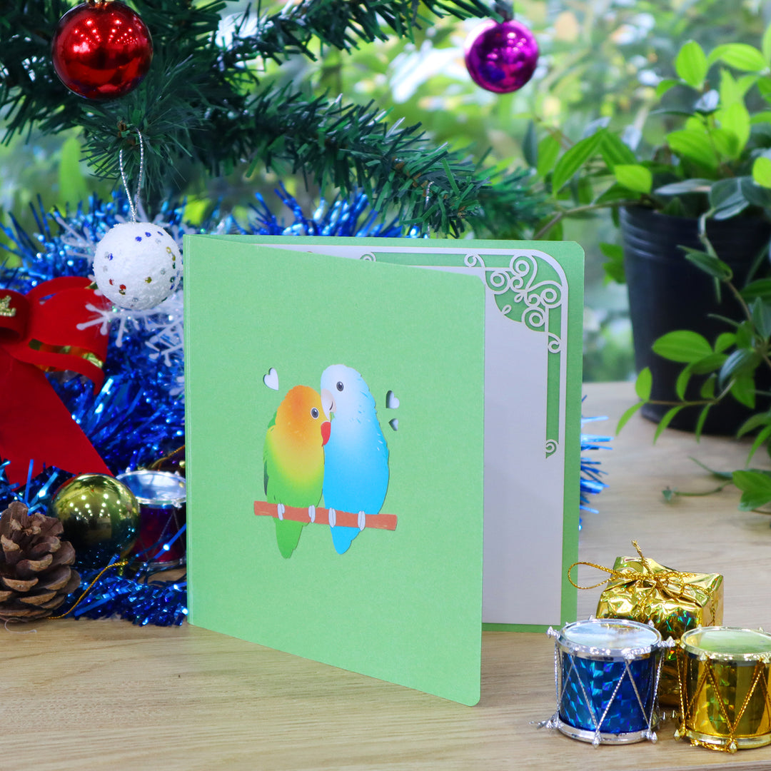 Lovebirds Pop Up Card
