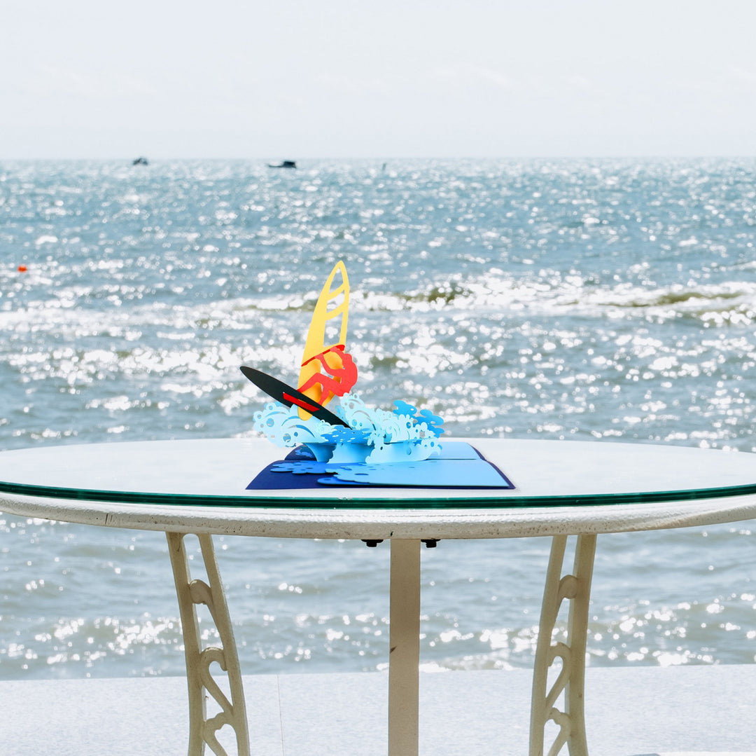 Surfing Popup Card