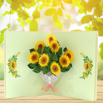 Load image into Gallery viewer, Flower Bouquet Pop Up Card
