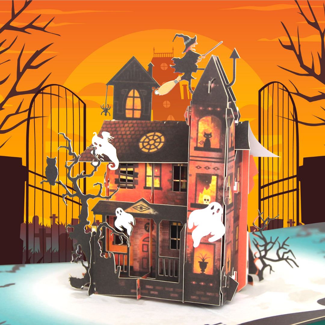Ghost House Halloween Pop Up Card