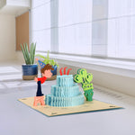 Load image into Gallery viewer, Kid Blow Candle Birthday Pop Up Card
