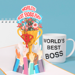 Load image into Gallery viewer, Happy Boss Day Pop Up Card