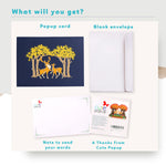 Load image into Gallery viewer, Adorable Deers Autumn Pop Up Card
