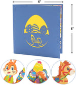Load image into Gallery viewer, Easter&#39;s Day Pop Up Card with Funny Bunny Driving Horse Design
