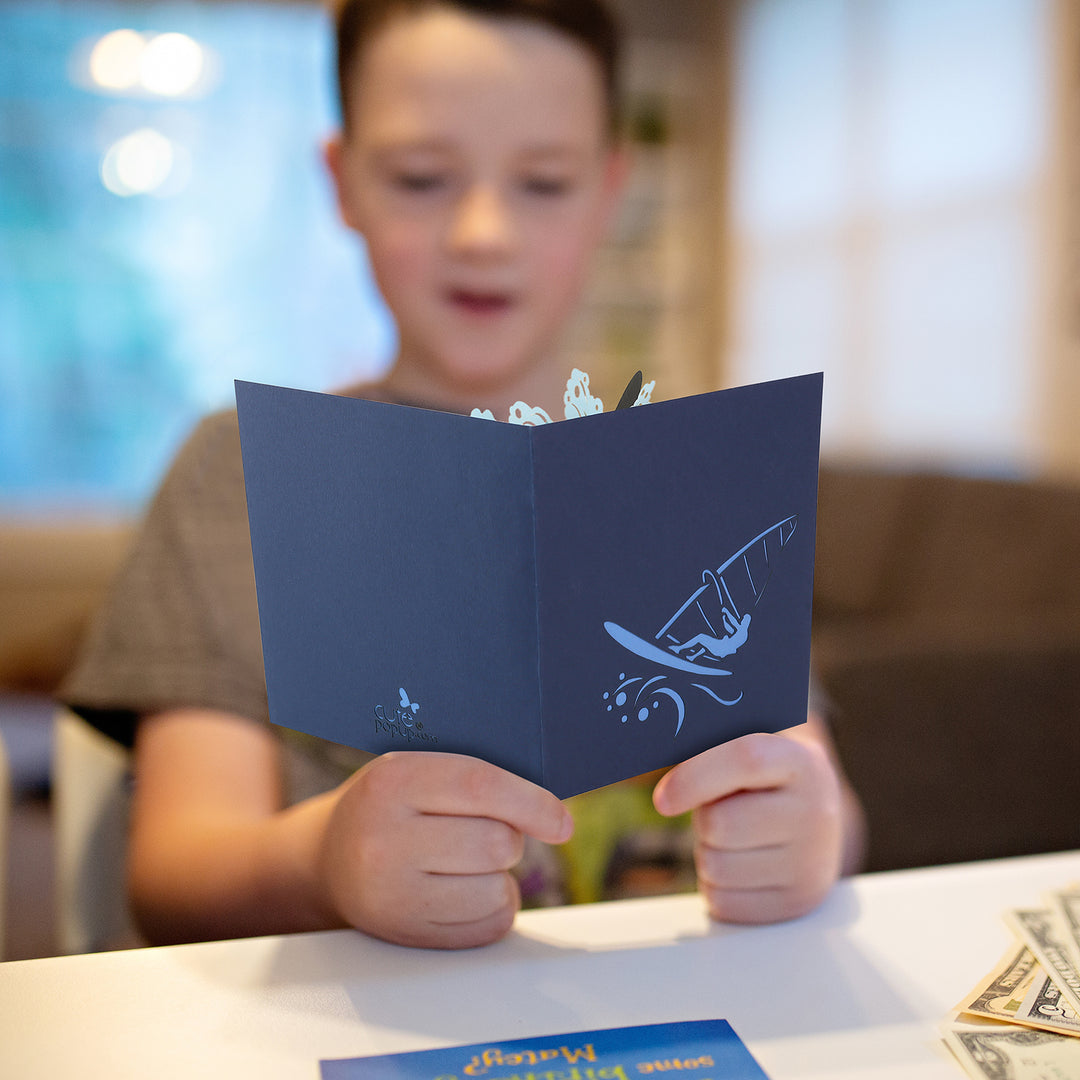 Surfing Popup Card