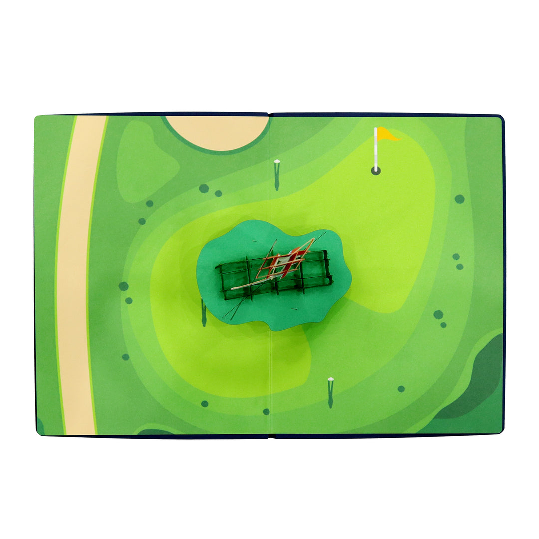 Golfer Pop Up Card