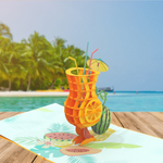 Load image into Gallery viewer, Tropical Drink Watermelon Lemon Pop Up Card
