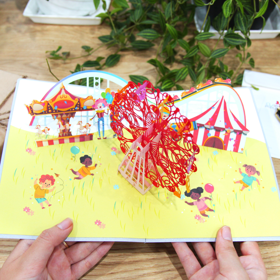 Colorful Ferris Wheel Pop Up Card