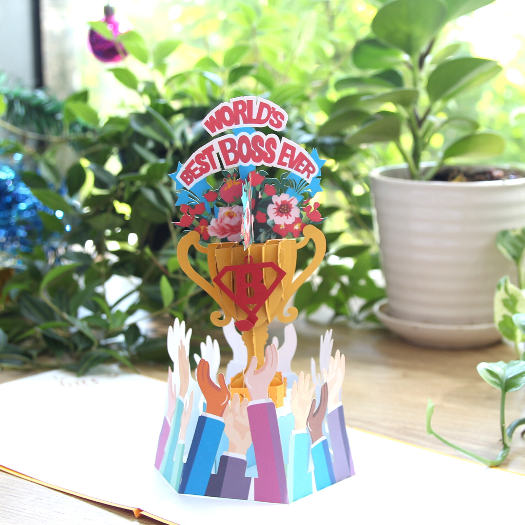 Happy Boss Day Pop Up Card