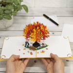 Load image into Gallery viewer, Romantic Love with Maple Tree Pop Up Card
