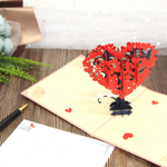 Load image into Gallery viewer, Heart Tree Love Birds Pop Up Card
