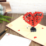 Load image into Gallery viewer, Heart Tree Love Birds Pop Up Card