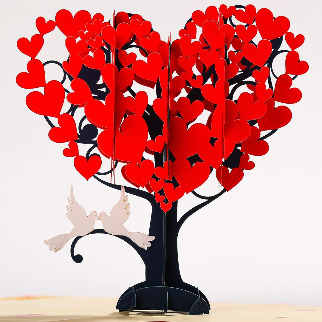 Heart Tree Love Birds Pop Up Card