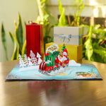 Load image into Gallery viewer, Happy Train Christmas Pop Up Card