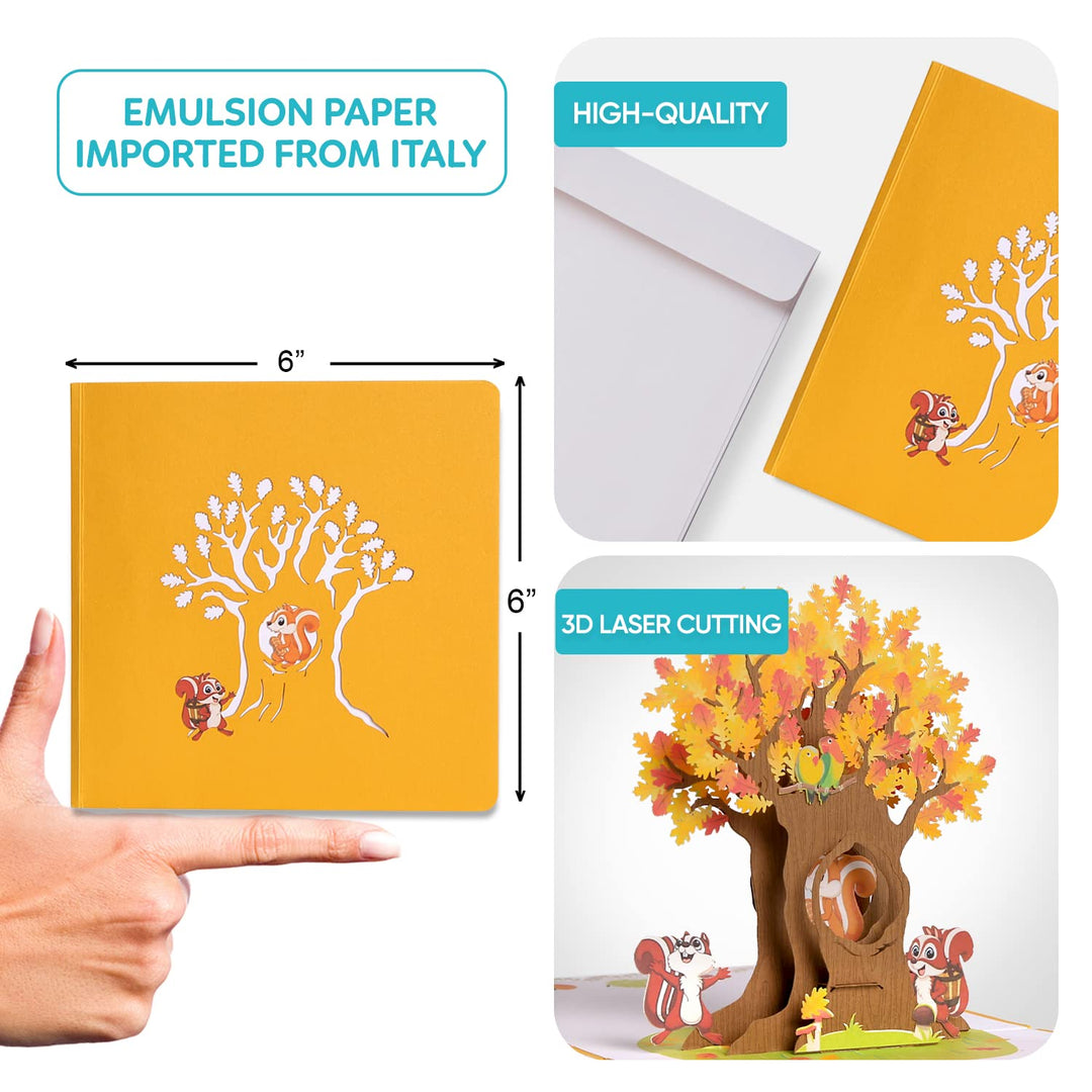 Adorable Squirrels Autumn Pop Up Card