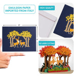 Load image into Gallery viewer, Adorable Deers Autumn Pop Up Card
