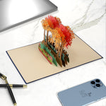 Load image into Gallery viewer, Adorable Deers Autumn Pop Up Card
