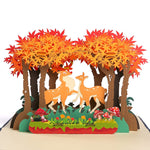Load image into Gallery viewer, Adorable Deers Autumn Pop Up Card
