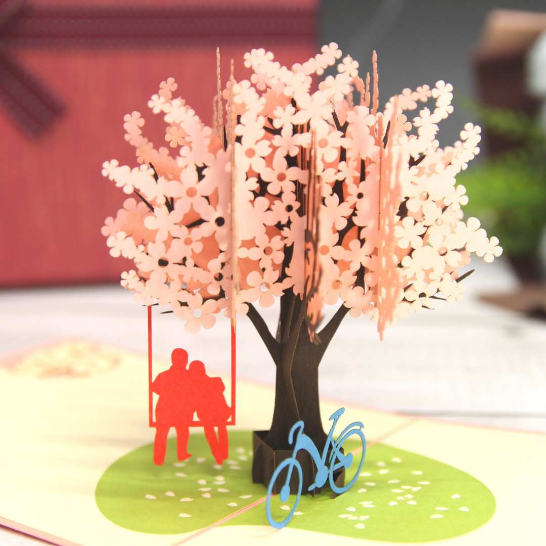 Romantic Cherry Blossom Pop up Card