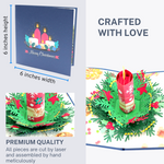 Load image into Gallery viewer, Sparkling Candle Christmas Pop Up Card
