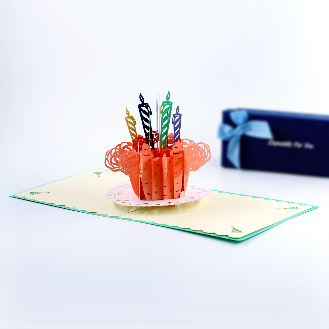 Birthday Cup Cake Pop Up Card