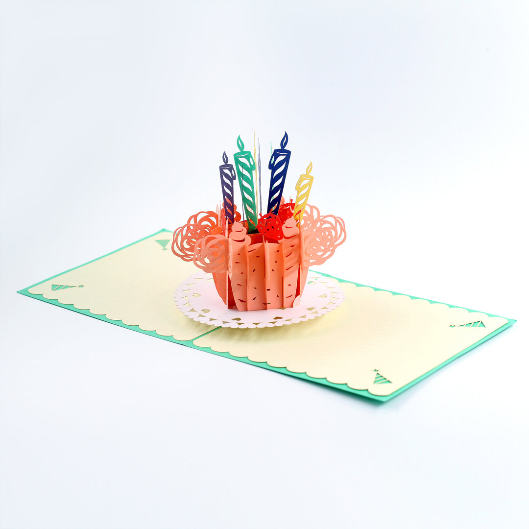 Birthday Cup Cake Pop Up Card