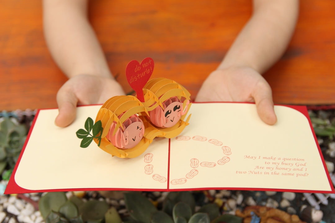 Nut Couple Pop Up Card
