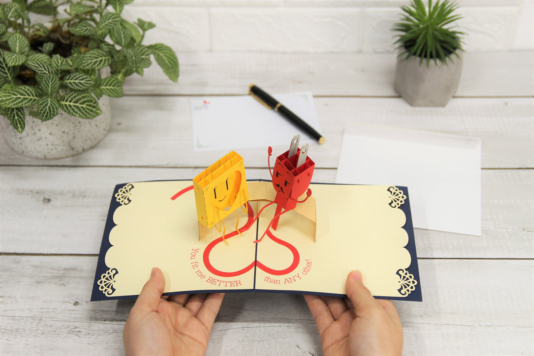 Electric Socket and Plug Pop Up Card