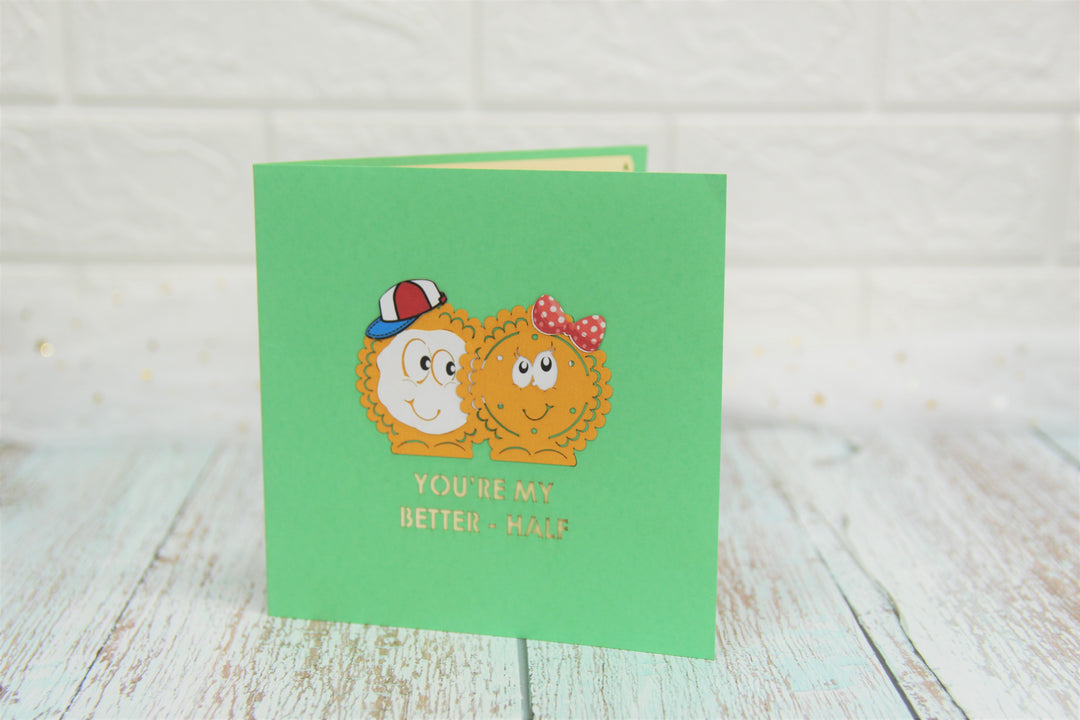 Biscuit Couple Pop Up Card
