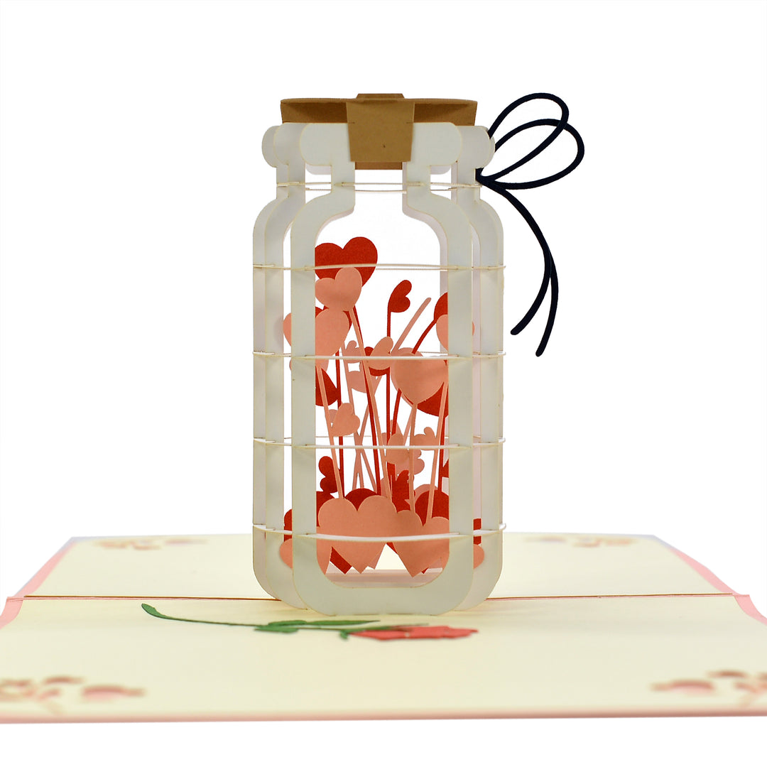Love Heart in Jar Pop Up Card