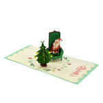 Load image into Gallery viewer, Santa Claus And Christmas Tree Pop Up Card
