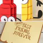 Load image into Gallery viewer, Ketchup and Mustard Best Friends Pop Up Card
