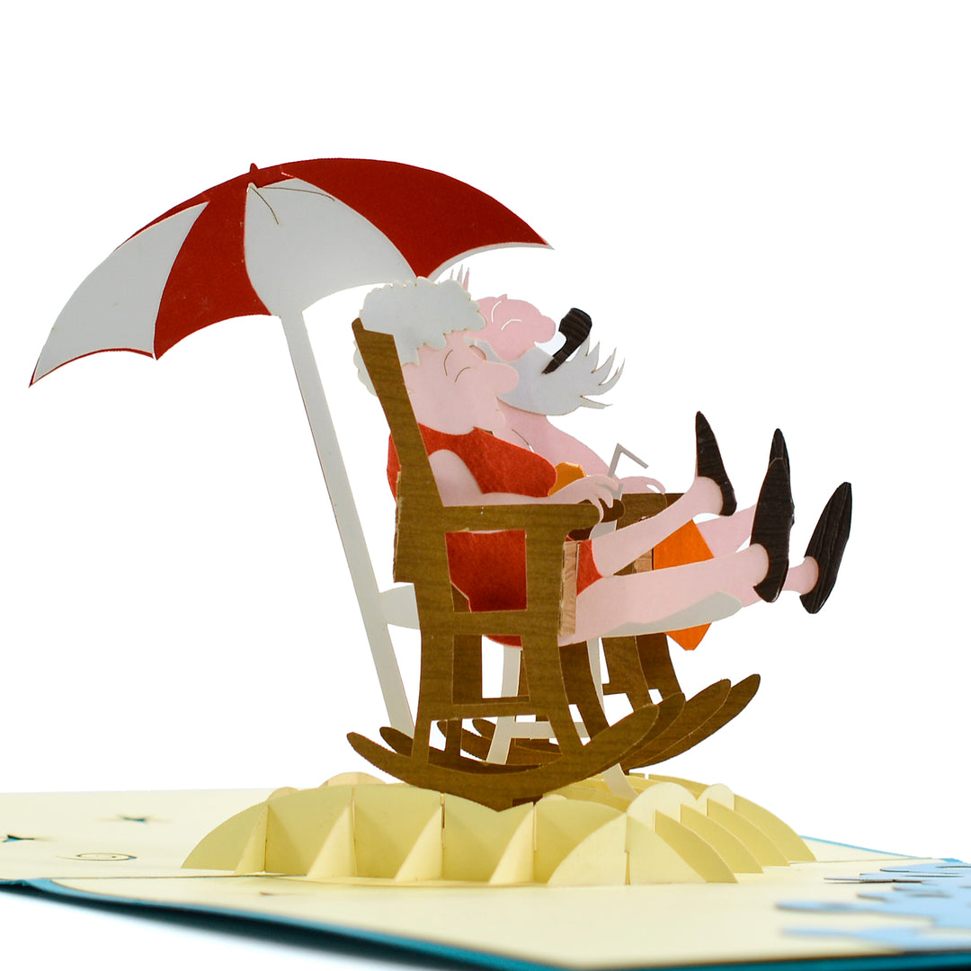 Romantic Grandparents on Beach Pop Up Card