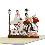Load image into Gallery viewer, Romantic Couple Bike Ride Pop Up Card
