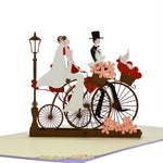 Load image into Gallery viewer, Romantic Couple Bike Ride Pop Up Card