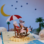 Load image into Gallery viewer, Romantic Grandparents on Beach Pop Up Card
